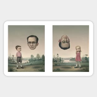 quantum entanglement diptych 117 2015 Pinterest Small - Mark Ryden Sticker